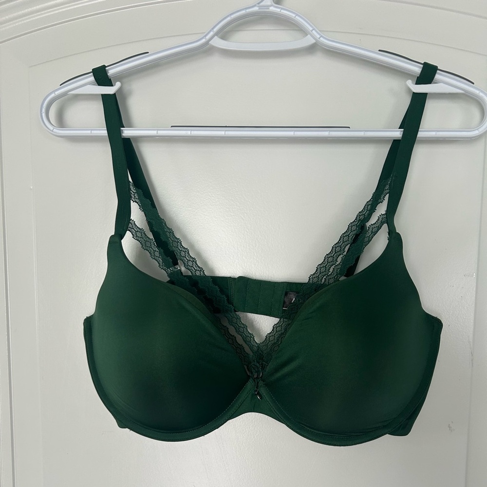 Adore Me Push Up Green Lace Accent Bra Size 36DD